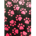 Fleecový pelíšek 50*35cm tlapičky růžové