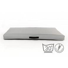 Hundebett Kunstleder abnehmbarem Bezug HELL GRAU 3XL 100x67cm 10cm dick Hundebett Kunstleder abnehmbarem Bezug HELL GRAU 3XL 100x67cm 10cm dick