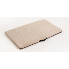 Ortopädische Hundebett BEIGE Velour /unterer Teil schwarz Kunstleder