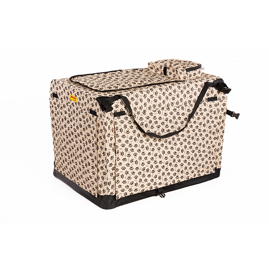 Potah na transportní box COOL PET Plus béžová s hnědými tlapkami Potah na transportní box COOL PET Plus béžová s hnědými tlapkami