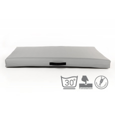 Memory foam Hundebett Kunstleder abnehmbarem Bezug HELL GRAU Memory foam Hundebett Kunstleder abnehmbarem Bezug HELL GRAU