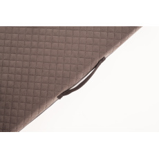 Orthopädische Hundebett gesteppter Velour ASCHSCHWARZ /Kunstleder GRAU Orthopädische Hundebett gesteppter Velour ASCHSCHWARZ /Kunstleder GRAU