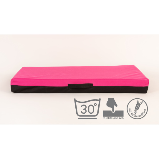VISCO orthopädische Matratze für Hunde mit abnehmbarem Bezug ROSA Oxford Textilien 10cm hoch