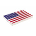 Pevná, odolná matrace z eko kůže, varianta americká vlajka, obyčejná pěna 10 cm vysoká