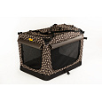 Transportní box COOL PET Plus - hnědý/béžové tlapky