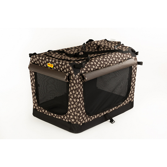 Transportní box COOL PET Plus - hnědý/béžové tlapky Transportní box COOL PET Plus - hnědý/béžové tlapky